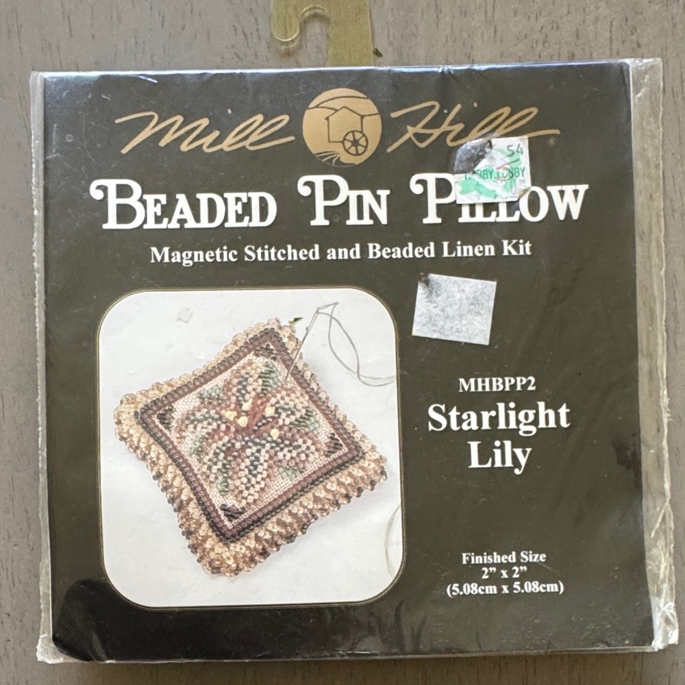 Mill Hill Cross Stitch Beaded Pin Pillow Kit